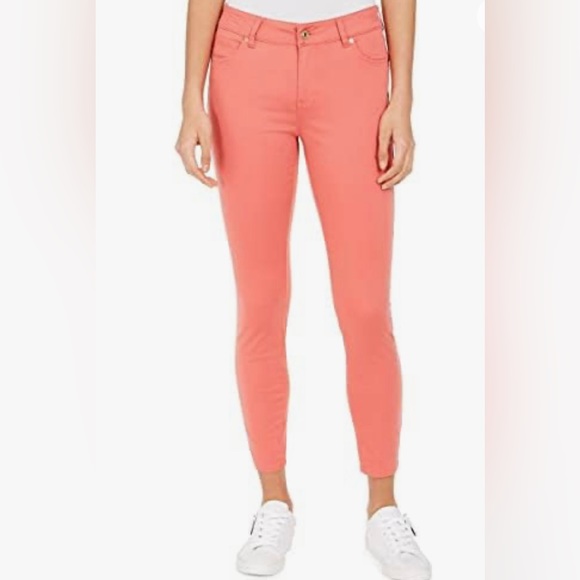 Tommy Hilfiger Jeans Womens Pink Zipper Ankle SZ 12 - Picture 1 of 12